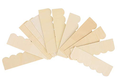 12 Stück 1:12 Puppenhausschindeln, unbehandeltes Holz, Miniatur-Dachziegel, Dekoration, Puppenhaus-Gebäudemodell, Zubehör für DIY-Küche, Gartendach, 11,4 x 3,3 cm (leer)