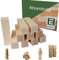 Edpas Schnitzholz Ahorn - 10 Stück Holzblock - Schnitzvorlage (10x2,5x2,5cm) - Ahornholz zum Schnitzen Drecheln oder Bastelset - Drechelholz Holz Rohlinge zum Drechseln - Ideal zum Drechseln