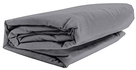 GMD Living Mr. Sandman Spannbettlaken Full ELASTAN, Farbe:283-asche, Größe:180-200 x 200-220 cm