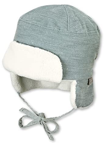 Sterntaler Baby - Jungen Mütze Baby Fliegermütze Feincord, dunkeltürkis, 43