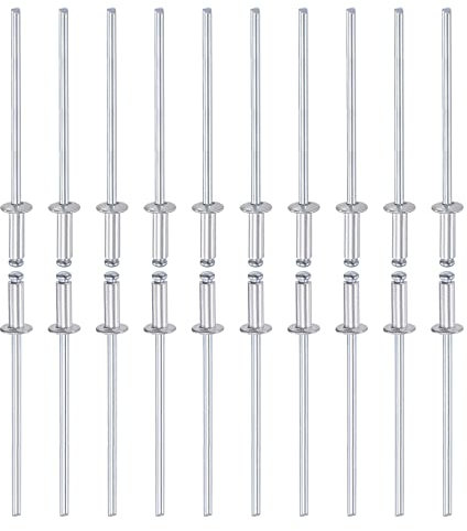 DTGN 2.4mm x 6mm (DxL) Aveugle Rivets - 60Paquet - Bonne pour Machinerie Assemblage - Aluminium Dôme Ouvert Fin Rivet