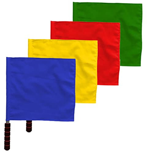 Yardwe 4 Stück Volleyball Linienrichter Fahnen Fußball-ref-Flagge Ausrüstung Für Volleyball-Schiedsrichter Erobere Die Flagge Handzeichen-Flagge Sicher Rostfreier Stahl Fahrrad Mehrzweck