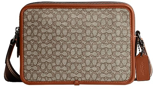 COACH Charter Crossbody Micro Signature Jacquard, 61 cm, Kakao/brünierter Bernstein, Kakao/brünierter Bernstein, Einheitsgröße