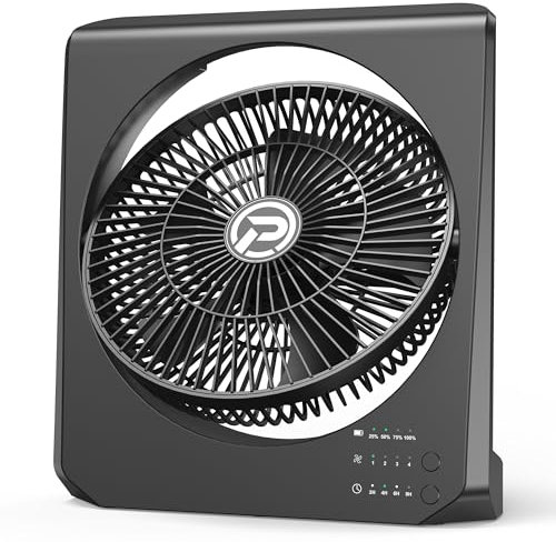 ASKPULION Portable Camping Fan Rechargeable, 20000mAh Battery Operated Fan 55 Hrs Max Cooling, 210° Pivot, Cordless Table Fan with 4 speeds & 8HRS Timer for Travel Emergency Power Outage Home Office