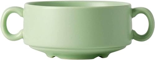 Cuencos for sopa con asas, Tazón for sopa, Cuencos for estofado, Tazas for caldo, Cuencos for sopa con asas, Taza de sopa for microondas, Cuencos for sopa de cebolla francesa-Blanco-10x10x5cm, 300ml (