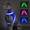 ChalkLit LED Leuchtendes Hundegeschirr USB Wiederaufladbares Vollständig Beleuchtetes Hundegeschirr Leuchtet Im Dunkeln für Nachtspaziergänge Sicherheitsweste, mittelgroße große Hunde (Blau, M)