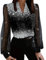 Festliche Blusen Damen, Elegant Sexy Silvester Outfit Pailletten Oberteil Modern Casual mit Glitzer Glitzer Shirt Glitzer Oberteile Herbst Winter Große Größen Langarm Tunika Festliche (Black, L)