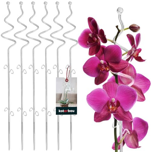 KOTARBAU® 6er Set Pflanzenstütze Transparent PVC 58 cm Spirale Blumenstütze Rankhilfe Zimmerpflanzen Blumenstütze Garten Orchideenstab Stützstab Pflanzen dekorative Pflanzenhalter Zimmerpflanzen