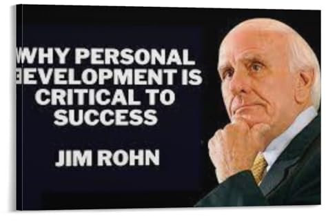 PURRCOCO Jim Rohn Poster mit inspirierenden Lebenssätzen, Poster, Wandkunst, dekorative Bilddrucke, moderne Dekoration, 60 x 90 cm