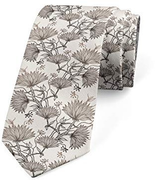 Xoovtka Mehrfarbige, moderne Herren-Krawatte, Taupe Eierschale, Einheitsgröße