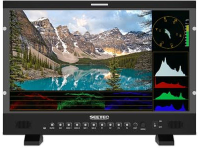 SEETEC P215 PRO 21.5 Inch 1000Nit Camera Field Monitor,Podcast Broadcast Monitor with 4K 60Hz HDMI2.0 3G-SDI HDMI Input Output 3DLUT HDR Waveform Tally 3 Colour Indicator