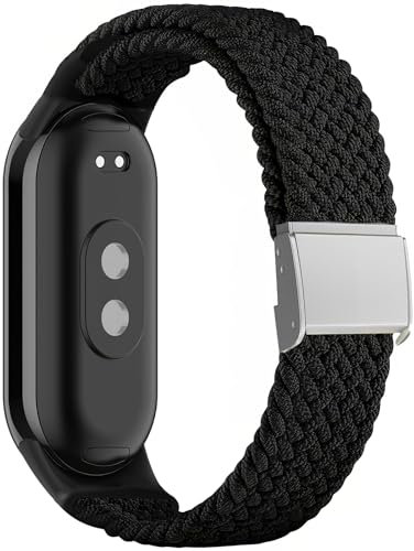 Harikiri Geflochtene Armband mit Xiaomi Smart Band 8/9/10,Sport Elastisches Nylon Ersatz Armband für Damen und Herren