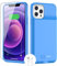 BOPPS Custodia con batteria per iPhone 12/12 Pro, ultra sottile, 7000 mAh, custodia portatile con caricabatterie ricaricabile con 1 pellicola protettiva e 1 cavo per iPhone 12/12 Pro (6,1 pollici),