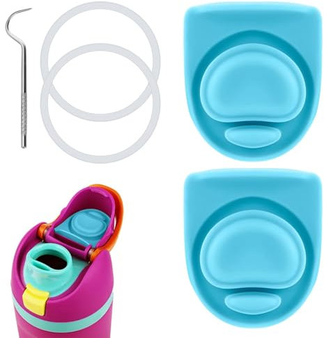 PEUTIER 5pcs de Rechange, Cercle de Joint de Bouteille d'eau Joint d'Étanchéité de Bouchon sans BPA Bouchon en Silicone Joint de Couvercle en O Compatibles avec Owala FreeSip 19/24/32/40 oz (Bleu)