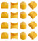 SWAWIS Pack of 16 Yellow Cable Duct Accessory Pack for Connecting 100 x 5 x 1.5 cm Cable Duct Self-Adhesive