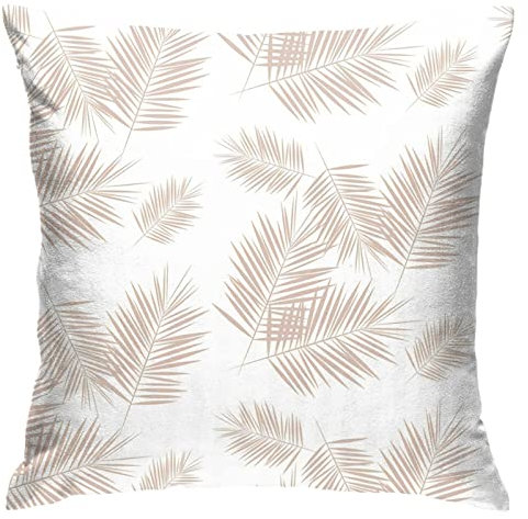 Kissen-Hülle 45X45cm Palm Blush Auf Tropischer Palme Zierkissen Bedruckt Dekokissen Reißverschluss Throw Kissenbezüge Für Sofa, Garten, Auto