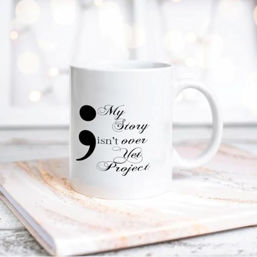 Tasse en céramique « My Story Isn T Over Yet Project » - Tasse à café en porcelaine pour café, thé et lait - 325 ml