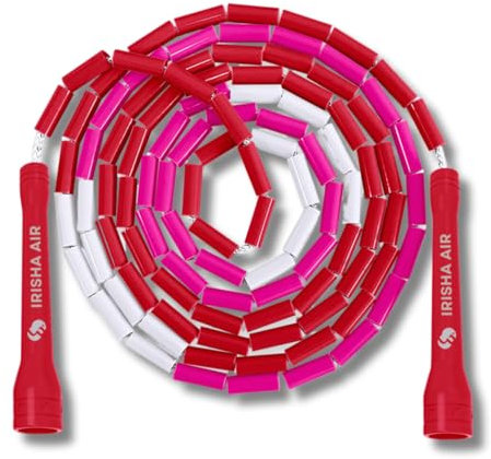 Elevate Rope Corde à sauter professionnelle avec perles de qualité et corde en polyester, réglable, 3 m, pour freestyle, cardio, figures, tous niveaux