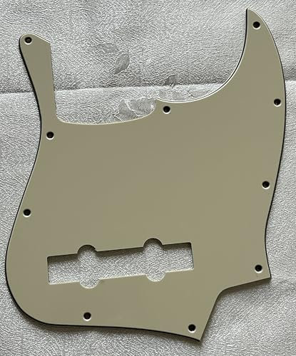 Pickguard pour guitare basse Fender Jazz 5 cordes de style JB Pickguard (3 plis, jaune vintage)