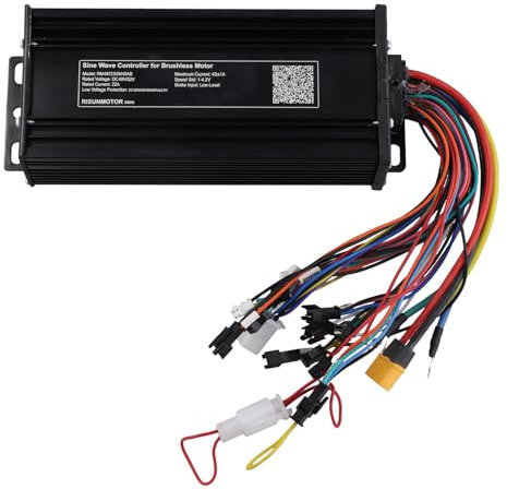 ISKDJBJG Sinus-E-Bike-Controller für Elektrofahrräder, Dreiräder, E-Bikes, E-Scooter, 36 V, 48 V, 52 V, 45 A