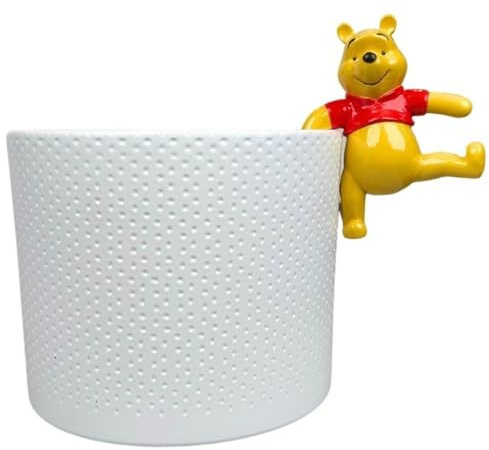 Christmas Inspirations Blumentopf Deko Anhänger Winnie Pooh der Bär 10x7 cm aus Kunststoff - Disney Topf Anhänger, Pot Buddy, Topfhänger, moderner Deko Stil für Disney Fans, Gartendekoration