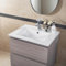 NUESTRA VIDA Vasque À Encastrer Lavabo Céramique Encastré, Lavabo de Salle de Bain, Rectangulaire, Blanc Brillant, 61 x 46 x 16 cm