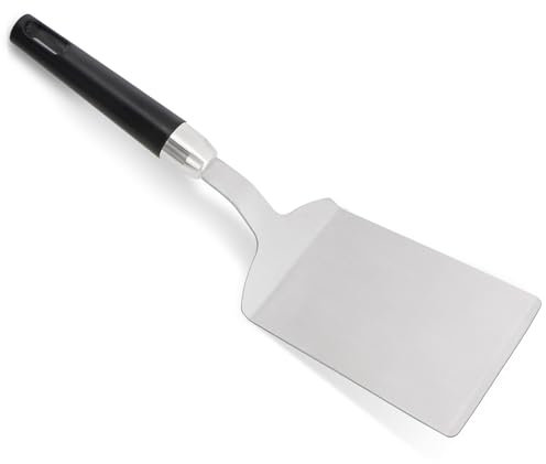 Svailse Metal Spatula for Cast Iron Skillets, Heavy Duty Stainless Steel Turner with Heat Resistant Handle, BBQ Utensils for Griddle, Flat Top Grills, Smash Burger, Flipping Fish & Eggs