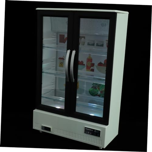 Warmhm Mini Frigorifero in Abs Per Casa Delle Bambole Giocattolo Per Giochi Di Finzione Decorazione Per Frigorifero in Miniatura Set Per Bricolage