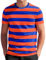 Herren Retro Streifen T-Shirt im Marine Look, Kurzarm Rundhals T-Shirt,Baumwolle,Tshirt Herren S-3XL