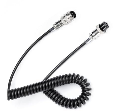 Fumei 5 Pin Mic Cable Extension Length 1.8M Compatible with Cobra Uniden CB HAM Radio