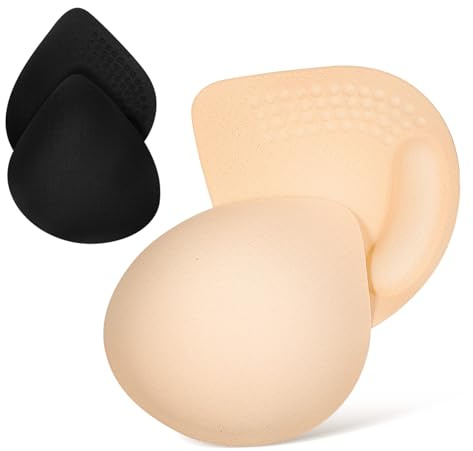 Garneck 2paia Inserti Reggiseno in Cotone Removibili Per Sport e Abiti Da Sposa Pad Imbottitura Antiscivolo Per Costume Da Bagno e Reggiseni Coppette Push up Forma Corpo Comfort