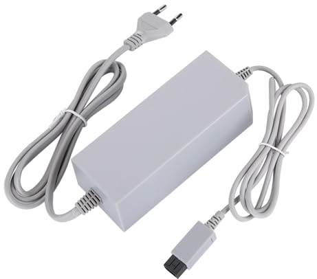 5.3 * 2,2 * Adaptateur d'alimentation 1,6 Pouce, 82,7 Pouces Cordon de câble d'adaptateur d'alimentation pour Wii, Compact et Portable, Multiples Protections de sécurité (Gris)