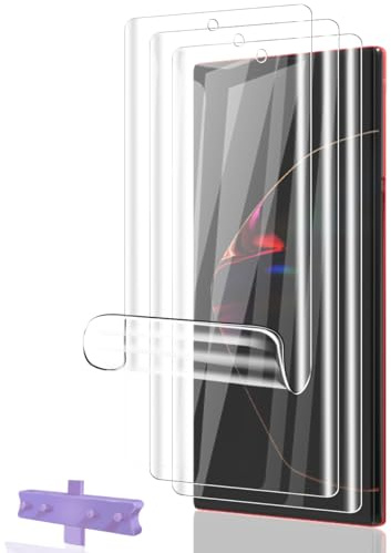 Phlleyaa Protection Décran Pour Galaxy Note 10+ Film Flexible TPU 3 Pièces,Transparent HD, sans Bulles, Anti-Rayures, Facile à Installer Protection Pour Galaxy Note 10+ Verre Trempé
