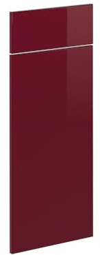 Vicco Küchenfront R-Line, Rot Hochglanz, 29.6 x 71.6 cm Möbelfront für den Schubunterschrank, passend für R-Line Küchenschränke zur einfachen Montage