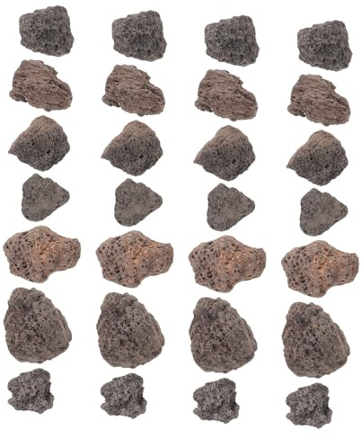 INOOMP Lavasteine für Vogelbad Natürlicher Hochporöser Vulkanstein 1,1 Kg Dekorative Steine für Aquarien Terrarien Miniaturgärten Wasserreinigend Vielseitig im Innenbereich Einsetzbar