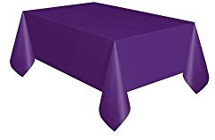 Unique Party Supplies 5088 Kunststoff-Tischdecke - 2,74 m x 1,37 m - Dunkelviolett, Deep Purple