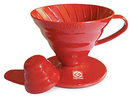 Hario V60 Plastic Coffee Dripper, Red, Size 1