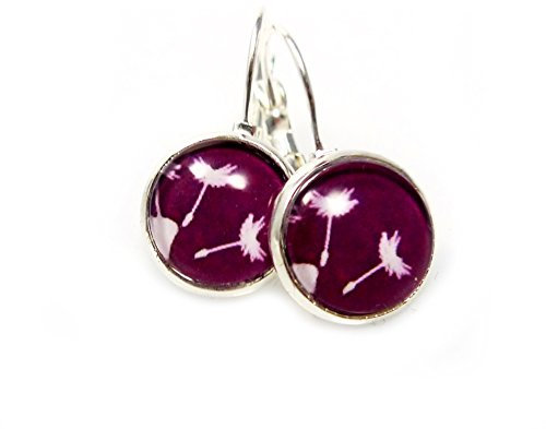 Ladyville Ohrringe - Lila Pusteblume