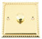 Light Dimmer Switch 1 Gang - Push On/Off 400W - Polished Brass - Georgian - 1 Gang 2 Way 10 Amp