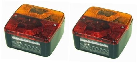 leisure MART 2 x Rear trailer lights lamps four function (pair) suitable for trailer lighting boards Pt no. LMX1717