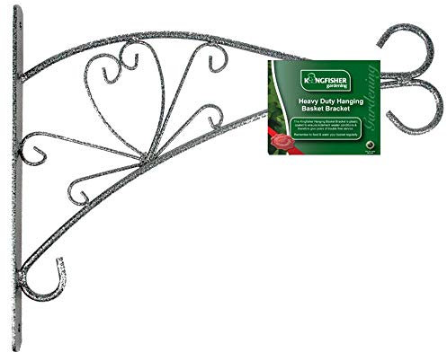 Kingfisher HBB12DB 12-Inch Decorative Hanging Basket Bracket - Silver