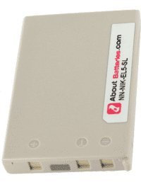 AboutBatteries Batterie pour Nikon COOLPIX P5000, 3.7V, 1100mAh, Li-ION
