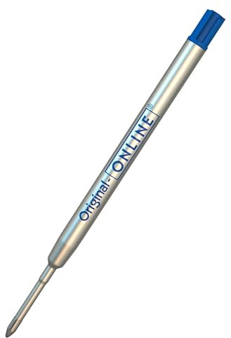 ONLINE ballpen refill international king-size blue, G2 format line width medium, suitable for: Parker, Pelikan, Faber-Castell etc, durable, standard biro refills