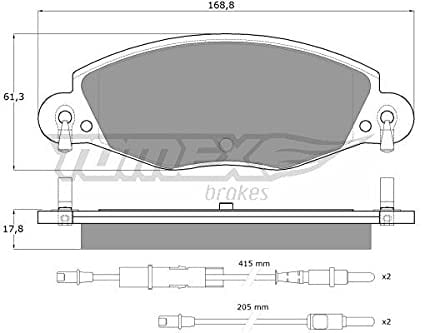Procodis Frankreich PF1332 Bremsbelagsatz, Scheibenbremse