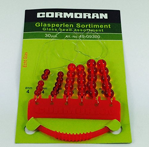 Cormoran Glas-Stopperperlen Sortiment rot 4/5/6mm SB30