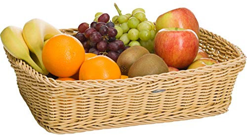 Westmark Mehrzweck-Korb, geeignet für Hotel und Gastronomie, Rechteckig, ca. 37 x 30 x 9 cm, Synthetikfaser, Saleen Edition, Hellbeige, 02052030101