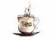 New Contemporary Metal Wall Art Picture Or Sculpture – Rustic Steaming Tea Cup