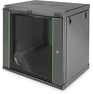 DIGITUS Armadio di rete - Rack 19 pollici - 12U - Montaggio a parete - Profondità 450mm - Carico 60kg - Serie Dynamic Basic - Nero