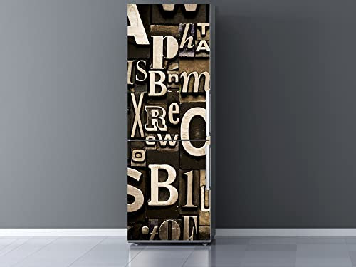 Pegatinas Vinilo para Frigorífico composición letras | Varias Medidas 185x60cm | Adhesivo Resistente | Pegatina Adhesiva Decorativa de Diseño Elegante