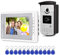 uoweky Interphone Maison Vidéo Interphone Vidéo RFID Système De Contrôle D'accès 1 Caméra 1 Moniteur 7 '' Ecrans TFT Couleur Support EM Déverrouillage + 10pcs ID Bleu Porte-clé (1 caméra 1 Moniteur)